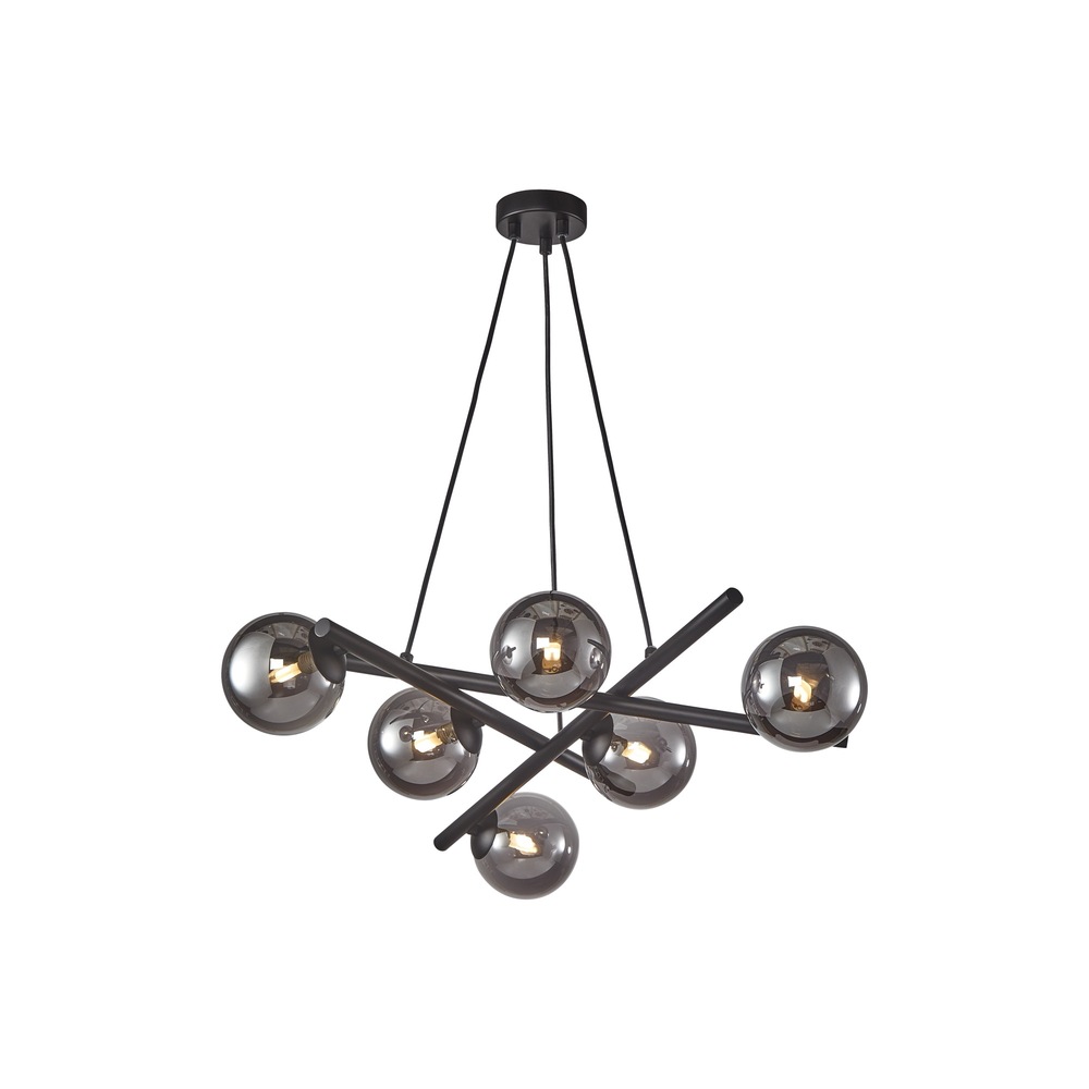 Modena Collection 6-Light Chandelier Black