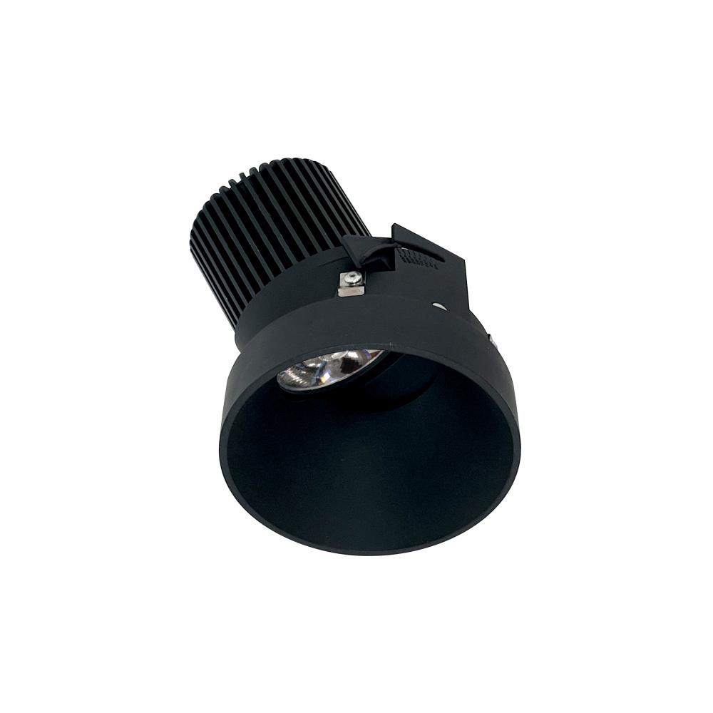 4" Iolite LED Round Trimless Adjustable Slot, 10-Degree Optic, 800lm / 12W, 3500K, Black