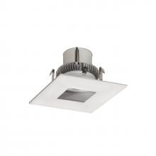  NLCBC2-45527WW/10EM - 4" Cobalt Click LED Retrofit, Square Pinhole, 1000lm / 12W, 2700K, White Powder White Flange,