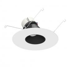  NPR-56RSLA40XBMPW - 5"/6" Pearl LED Round Adjustable Slot Retrofit, 950lm / 12W, 3000K, Black Reflector / Matte