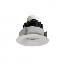  NRMC3-42L140NWW - 4" Marquise III Retrofit, White Baffle/White Flange, 120-277V; 0-10V Dimming, 1300lm / 12W,