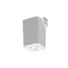  NT-327W/L - Outlet Adaptor, 1 or 2 circuit track, L-style, White