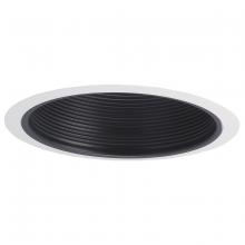  NTM-40 - 6" Stepped Baffle w/ Plastic Ring, Black/White