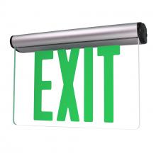  NX-811-LEDGCA - Surface Adjustable LED Edge-Lit Exit Sign, 2 Circuity, 6" Green Letters, Single Face / Clear