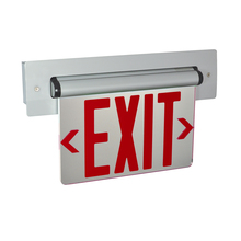  NX-813-LEDR2MA - Recessed Adjustable LED Edge-Lit Exit Sign, AC Only, 6" Red Letters, Double Face / Mirrored