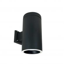  NYLD2-6W10130BWB/PEM - 6" Cobalt Wall Mount Cylinder, Black, 1000L, 3000K, Black/White Reflector, 120V Triac/ELV