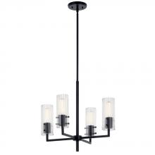  52678BK - Velestino 20.5" 4-Light Chandelier in Black