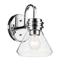  55153CHCLR - Farum 9.5" 1-Light Wall Sconce with Clear Glass in Chrome