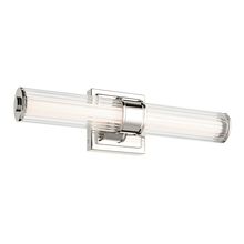  55195PNLED - Laurene 18.5" Linear Bath Bar Small LED with Clear Fluted Glass in Chrome