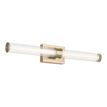  55197CPZLED - Laurene 31" Linear Bath Bar Large LED with Clear Fluted Glass in Champagne Bronze