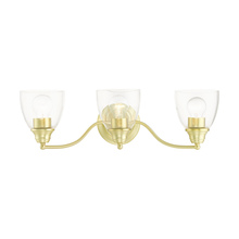  15133-12 - 3 Lt Satin Brass Vanity Sconce