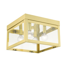  20589-12 - 4 Lt Satin Brass  Flush Mount