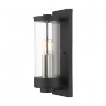  20722-14 - 2 Lt Textured Black Outdoor Wall Lantern