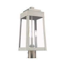  20856-91 - 3 Lt Brushed Nickel Outdoor Post Top Lantern