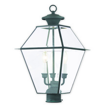  2384-61 - 3 Light Charcoal Outdoor Post Lantern