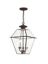  2385-07 - 3 Light Bronze Outdoor Chain Lantern