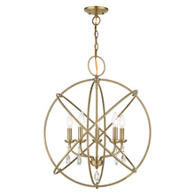  40905-01 - 5 Lt Antique Brass Chandelier