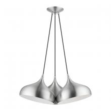  41053-66 - 3 Light Brushed Aluminum Cluster Pendant