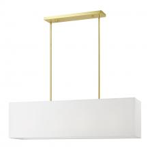  41155-12 - 4 Light Satin Brass Linear Chandelier