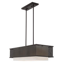  41204-07 - 3 Lt Bronze Linear Chandelier