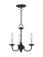  4153-04 - 3 Light Black Mini Chandelier