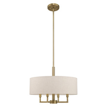  42604-01 - 4 Lt Antique Brass Pendant Chandelier