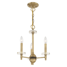  42703-01 - 3 Lt Antique Brass Mini Chandelier