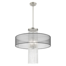  43205-91 - 4 Lt Brushed Nickel Pendant Chandelier