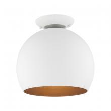  43390-03 - 1 Light White Semi-Flush Mount