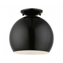  43390-68 - 1 Light Shiny Black Semi-Flush Mount