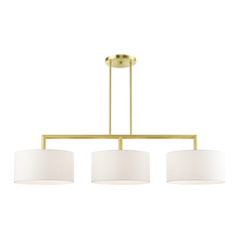  45493-12 - 3 Lt Satin Brass  Linear Chandelier