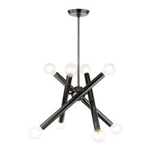  45584-46 - 8 Lt Black Chrome Chandelier