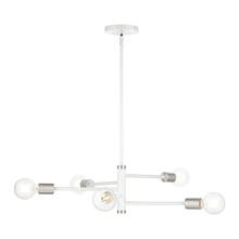  45865-03 - 5 Lt White Chandelier