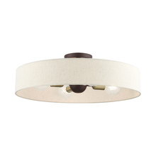 Livex Lighting 46038-07 - 4 Lt Bronze Semi Flush Mount