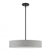  46144-04 - 4 Light Black Medium Drum Pendant