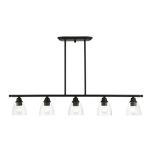  46338-04 - 5 Lt Black Linear Chandelier