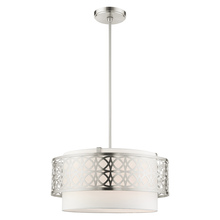  49865-91 - 4 Lt Brushed Nickel Pendant Chandelier