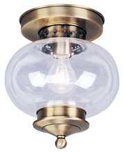  5032-01 - 1 Light Antique Brass Ceiling Mount