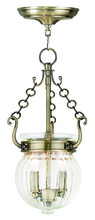  50503-01 - 2 Light Antique Brass Pendant