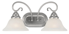  6102-91 - 2 Light Brushed Nickel Bath Light