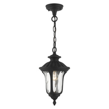  7849-14 - 1 Lt Textured Black Outdoor Pendant Lantern