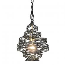  240P01MBFG - Flow 1-Lt Twist Mini Pendant - Matte Black/French Gold