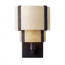  389W01MBHN - Blonde Moment 1-Lt   Sconce - Matte Black/Honey/Medium Oak