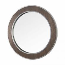  4DMI0120 - Macie 30-in Round Wood and Metal Mirror