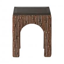  506TA16B - Continental Side Table - Dark Brown Oak/Geo