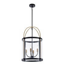  AC11515BB - Bonita Collection 4-Light 17" Pendant Black and Brushed Brass