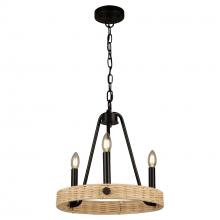  AC11713BK - Perris 3 Light Chandelier Black