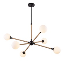  AC11846BK - Capilano Collection 6-Light Chandelier Black