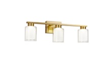  AC7393BR - Saville Collection 3-Light Bathroom Vanity Fixture Brass