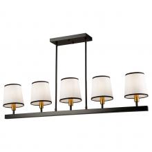  SC13346BK - Coco 5 Light Island Black and Gold